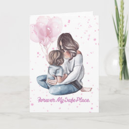 Mother and Child Watercolor Mother’s Day Card Kaart