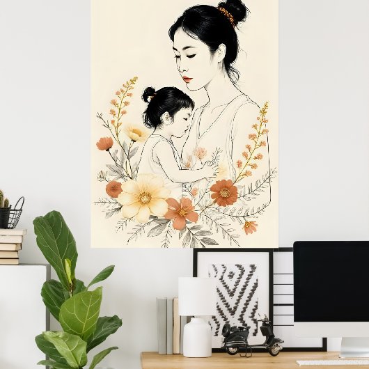 Mother and Child X Poster (Thuiskantoor)
