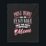 Mother Art | Belangrijk Call Me Mom Birthday Fleece Deken<br><div class="desc">Mother Art | Belangrijk Call Me Mom Birthday</div>