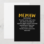 Mother Art Memaw Definition Feestdagenkaart (Voorkant / Achterkant)