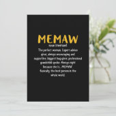 Mother Art Memaw Definition Feestdagenkaart (Staand voorkant)