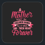 Mother Art Mother Holds Her Children Hands Vierkante Sticker<br><div class="desc">Mother Art Mother Holds Her Children Hands</div>