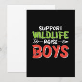 Mother Art Support Wildlife Raise Boys Kaart (Voorkant / Achterkant)