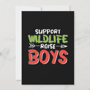 Mother Art Support Wildlife Raise Boys Kaart
