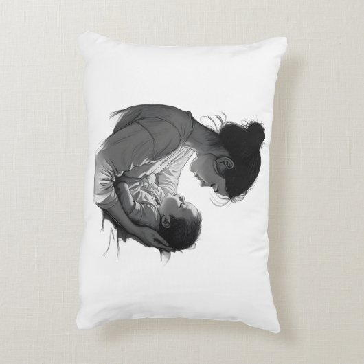 Mother & Baby artwork Accent Kussen (Achterkant (Verticaal))