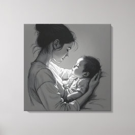 Mother & Baby artwork Canvas Afdruk