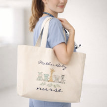 Mother Baby Nurse Safari Jungle Animal Nursery