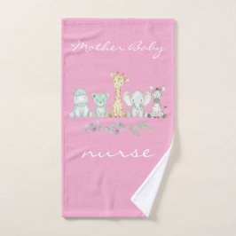 Mother Baby Nurse Safari Jungle Animal Nursery Handdoek