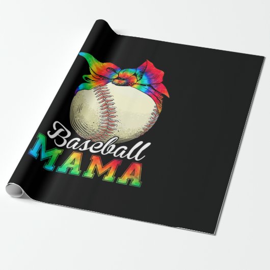 Mother Baseball Mama Birthday Cadeaupapier (Uitgerold)