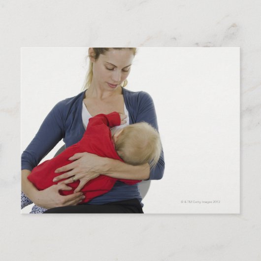Mother breastfeeding her baby. briefkaart (Voorkant)