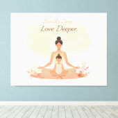 Mother & Child Meditation Serenity Art Canvas Afdruk (Insitu (Houten vloer))