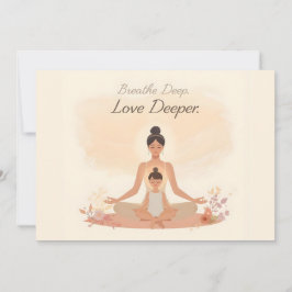 Mother & Child Meditation Serenity Art Feestdagenkaart