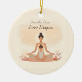 Mother & Child Meditation Serenity Art Keramisch Ornament