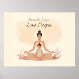 Mother & Child Meditation Serenity Art Poster
