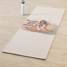Mother Child Mindfulness Meditation Art Yogamat