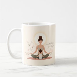 Mother Child Yoga Meditation Art Koffiemok