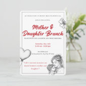 Mother Daughter Brunch Invitation (Staand voorkant)