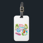 Mother Daughter Cruise Tropical Vacation Bagagelabel<br><div class="desc">Colorful tropical travel artwork with sunglasses reflecting a cruise ship,  cocktails,  beach flowers and palm elements creating a vibrant vacation mood. Perfect for celebrating a special cruise trip shared by mother and daughter.</div>