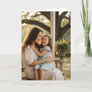 Mother daughter love photo mothers day family gift kaart