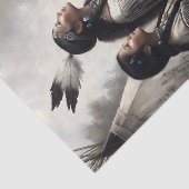 Mother & Daughter Teepee Prayer Decoupage Tissuepapier (Detail)