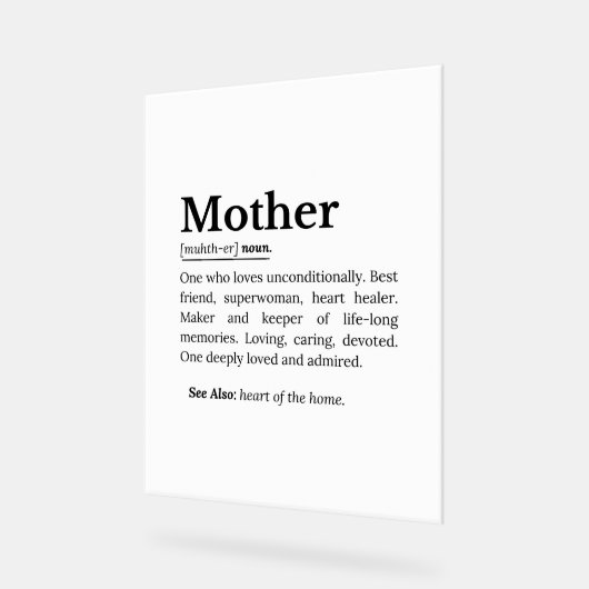 Mother Definition  Acryl Bord (Hoek)