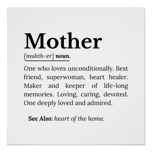 Mother Definition Perfect Poster (Voorkant)