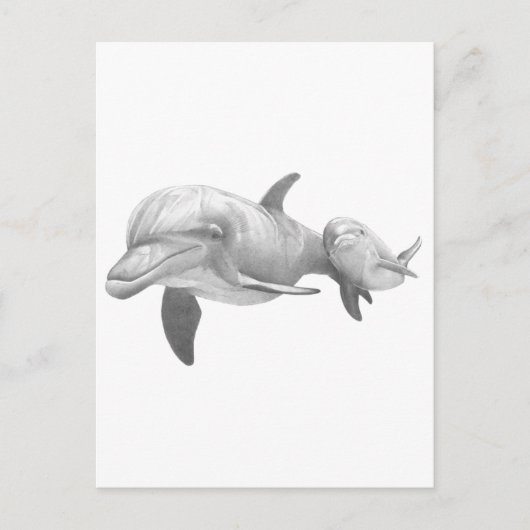 MOTHER DOLPHINS LOVE BRIEFKAART (Voorkant)
