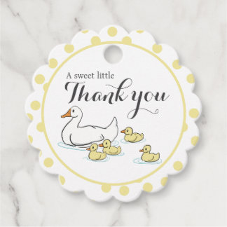 Mother Duck and Duckling Baby shower Favoriet Tags Bedankjes Labels