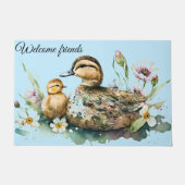 Mother Duck and Duckling  Deurmat (Voorkant)