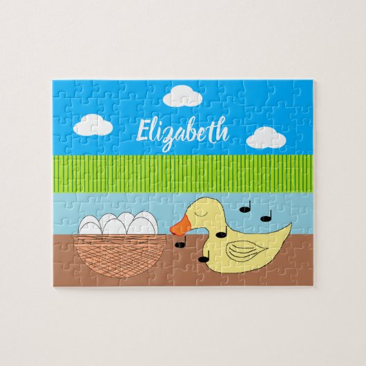 Mother Duck Singing to her Eggs: Legpuzzel (Horizontaal)