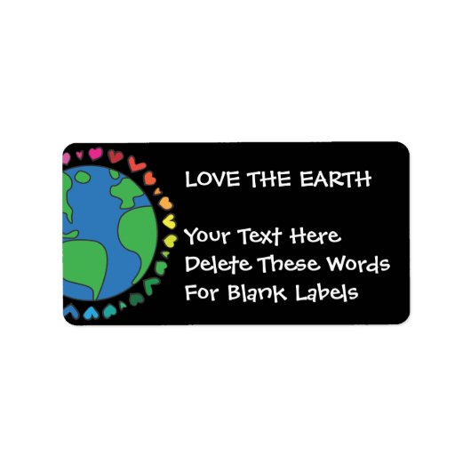 Mother Earth Day Save The Planet Rainbow Hearts Etiket (Voorkant)