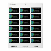 Mother Earth Day Save The Planet Rainbow Hearts Etiket (Full Sheet)