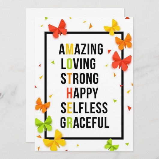 Mother Feestdagenkaart (Voorkant / Achterkant)