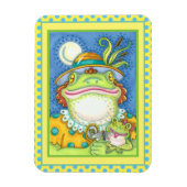 MOTHER FROG & BABY FROGETT, FAMILIE LIEFT Funny Magneet (Verticaal)
