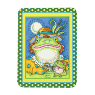 MOTHER FROG & BABY FROGETT, FAMILIE LIEFT Funny Magneet