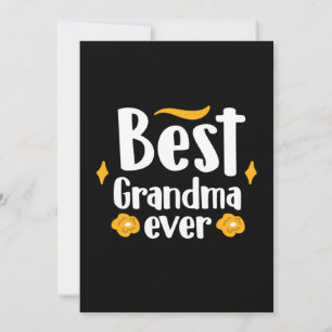 Mother Gift Best Grandma Ever Kaart