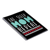 Mother Gift Eat Sleep Mom Repeat Notitieboek (Rechterzijde)