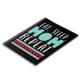 Mother Gift Eat Sleep Mom Repeat Notitieboek (Linkerzijde)