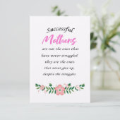 Mother Gift Successful Mothers Are Not The Ones Bedankkaart (Staand voorkant)