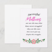 Mother Gift Successful Mothers Are Not The Ones Bedankkaart (Voorkant / Achterkant)