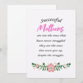Mother Gift Successful Mothers Are Not The Ones Bedankkaart (Voorkant / Achterkant)