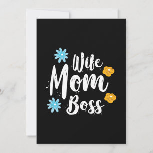 Mother Gift Wife Mom Boss Feestdagenkaart