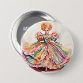 MOTHER GINGER Nutcracker Ballet Ronde Button 7,6 Cm (Voorkant /achterkant)