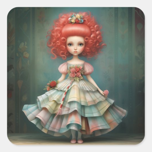 MOTHER GINGER Nutcracker Fashion Ballet Vierkante Sticker (Voorkant)