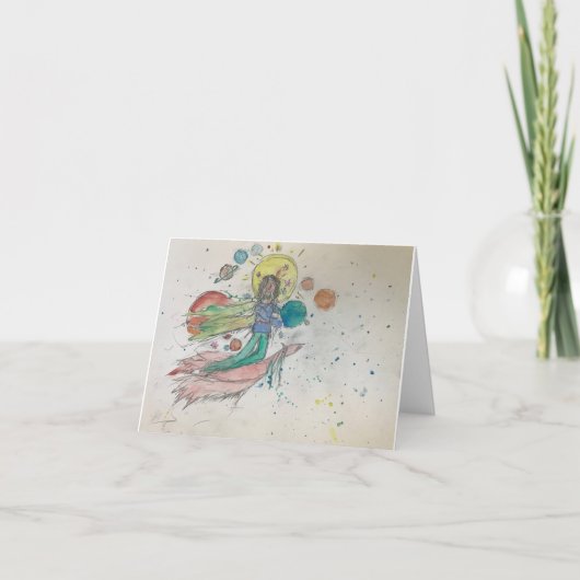 Mother God Riding a Phoenix Bedankkaart (Voorkant)