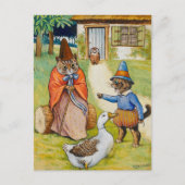 Mother Goose at Home by Louis Wain Feestdagenkaart (Voorkant)