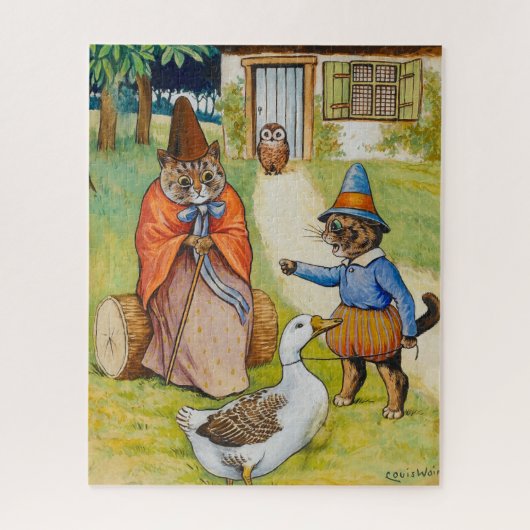 Mother Goose at Home by Louis Wain Legpuzzel (Verticaal)