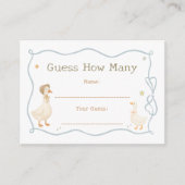 Mother Goose Baby Shower Guess How Many Game Informatiekaartje (Voorkant)
