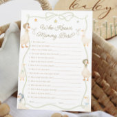 Mother Goose Baby Shower Who Knows the Mommy Best  Kaart