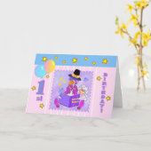 Mother Goose kwekerij rijmt eerste verjaardag sjab Kaart (Gele Bloem)